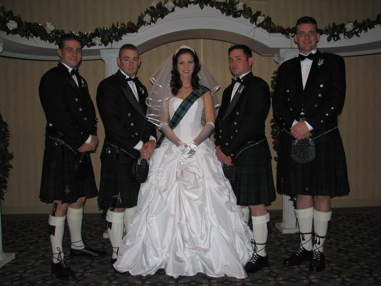 Picture of traditional tartan kilts for weddings celebrating celtic, Scottish, and Irish heritage!