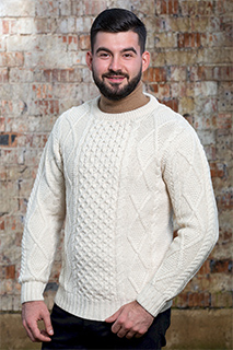 Crew Neck Honeycomb Pullover