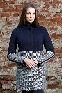 Herringbone Wool Coat