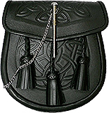 Celtic Knot Tassel Sporran with Pin Closure Flap