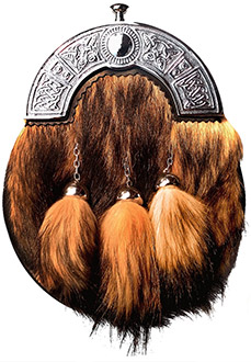 Imitation Fox Fur Sporran with Cantle