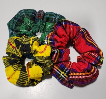 Tartan Hair Scrunchies