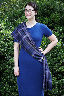 Wool Ladies Tartan Sash (Light Weight)