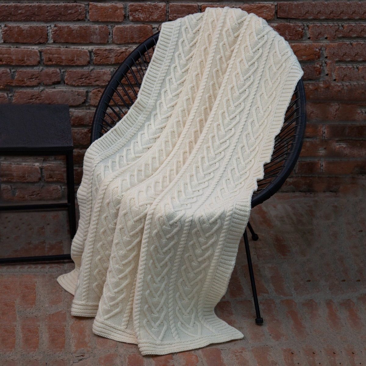 Merino Wool Heart Throw